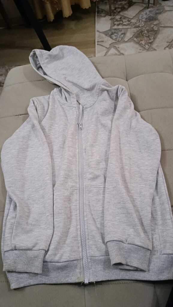 LC WAIKIKI Gri Kapüşonlu Unisex Uzun Kollu Fermuarlı Penye Sweatshirt - 2