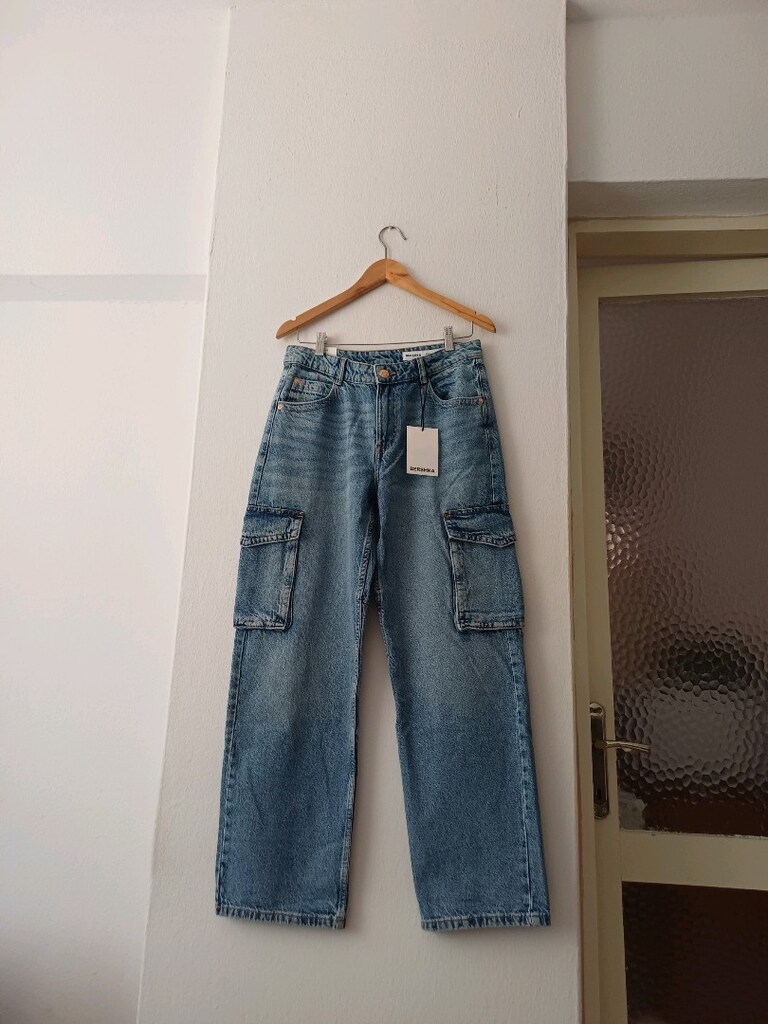 Bershka straight kargo jean