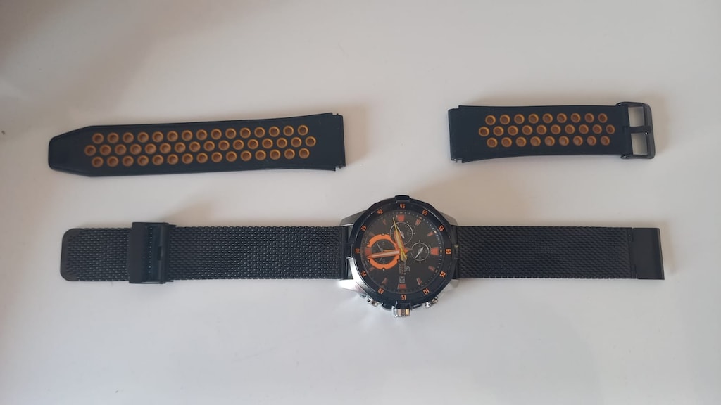Casio Edifice EFM-502 Kronograf Kutulu Yeni Pil Hasır Kordon - 2