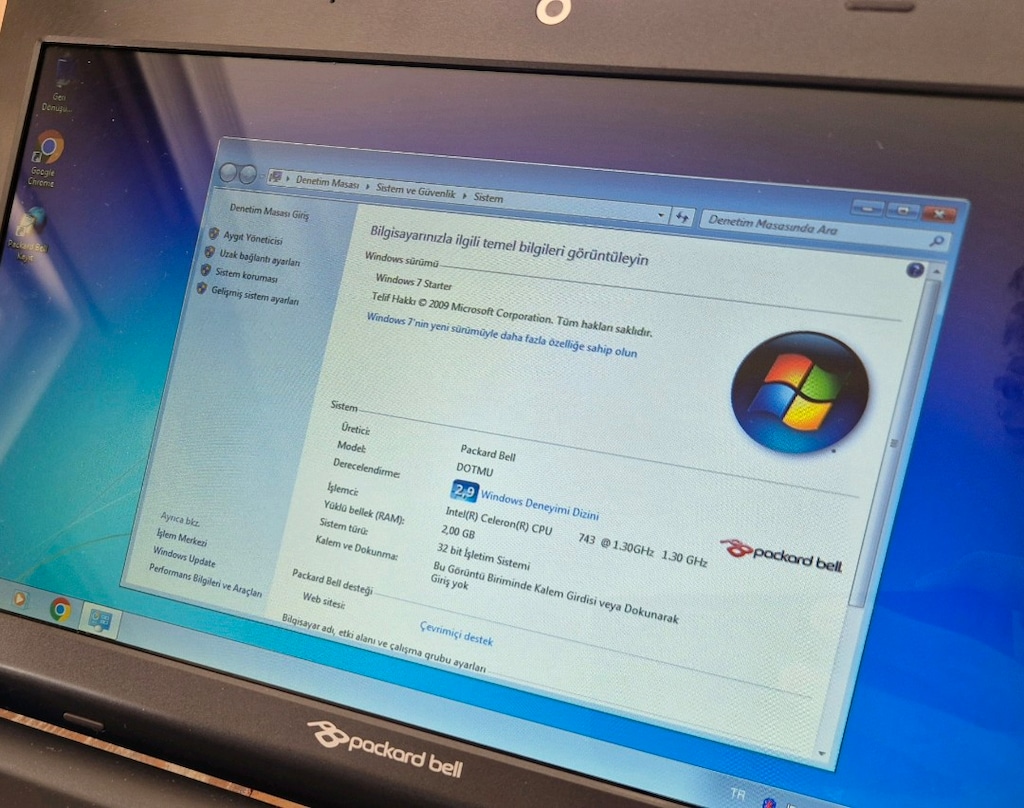 Packard Bell Dot Serisi Netbook - 7