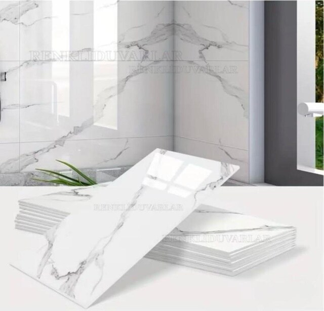 SON FİYAT ETLİK TESLİM SIFIR ÜRÜN 60/30 CM YAPIŞKANLI MERMER DESENLİ