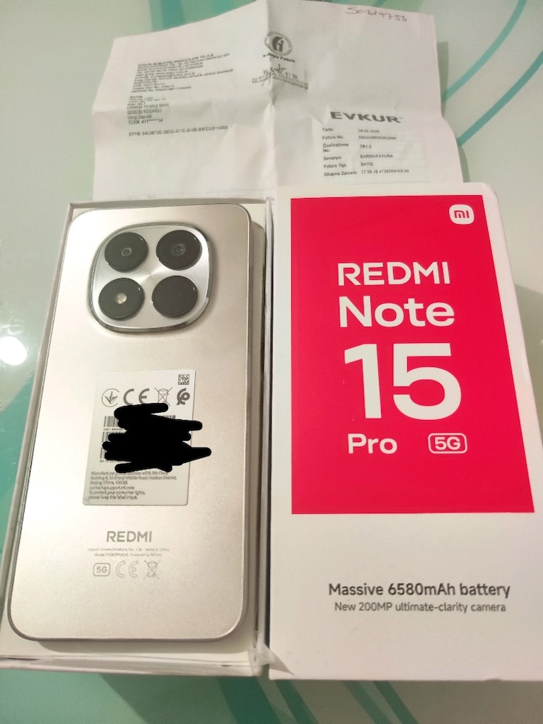 KARTA TAKSİT 25.02.2028 GARANTİLİ REDMİ NOTE 15 PRO 5G 8/256 GB TR CİH - 2