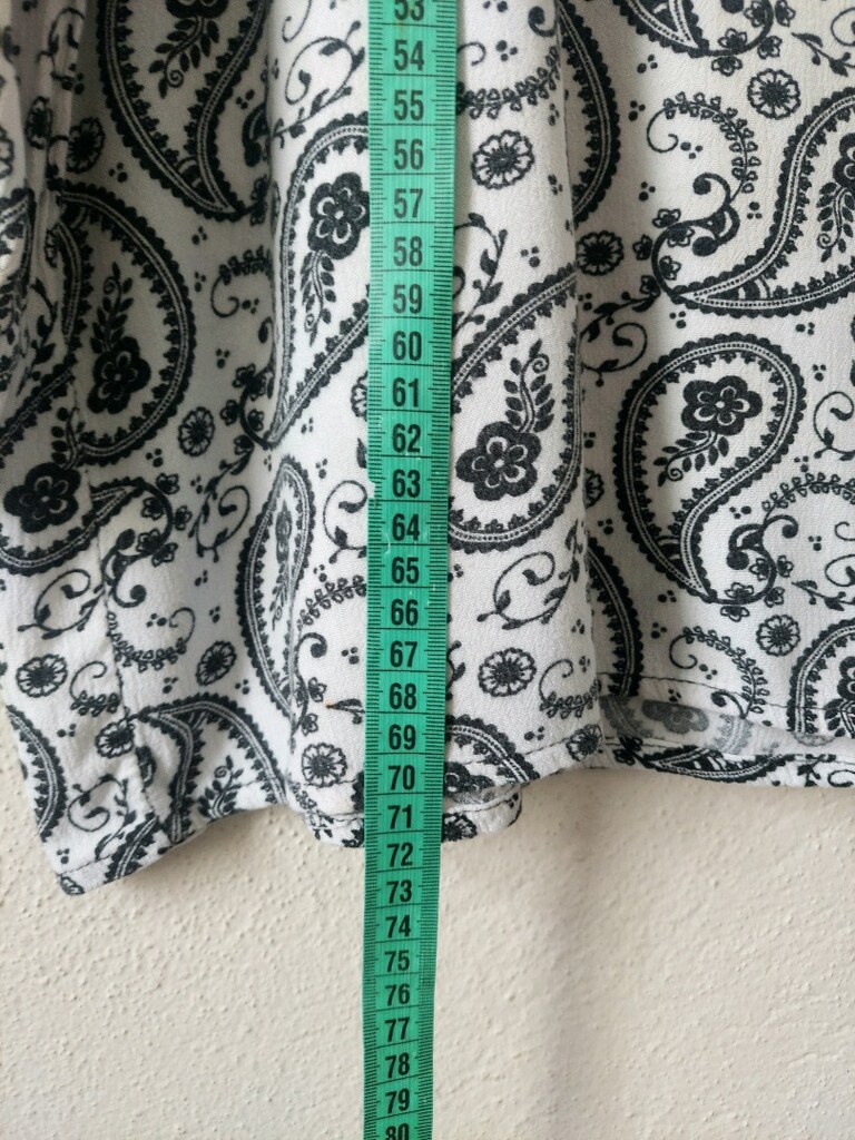 Bohem stil Şal desenli Viskon bluz - 7