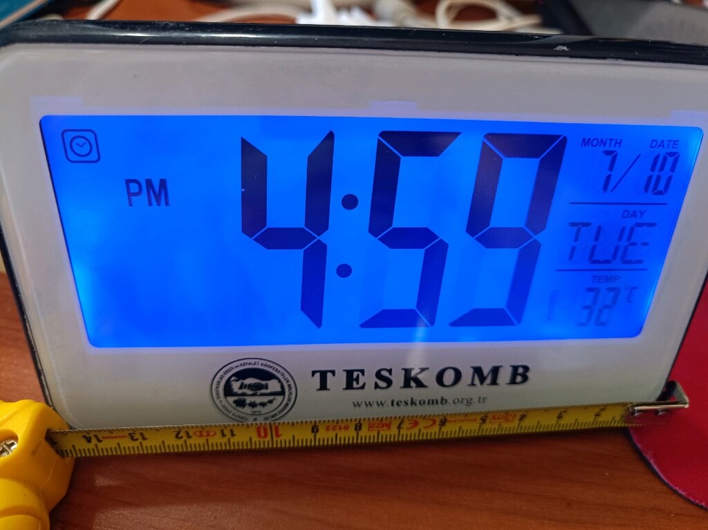 Dijital Masa Saati hareketli Alarm Işık - 9