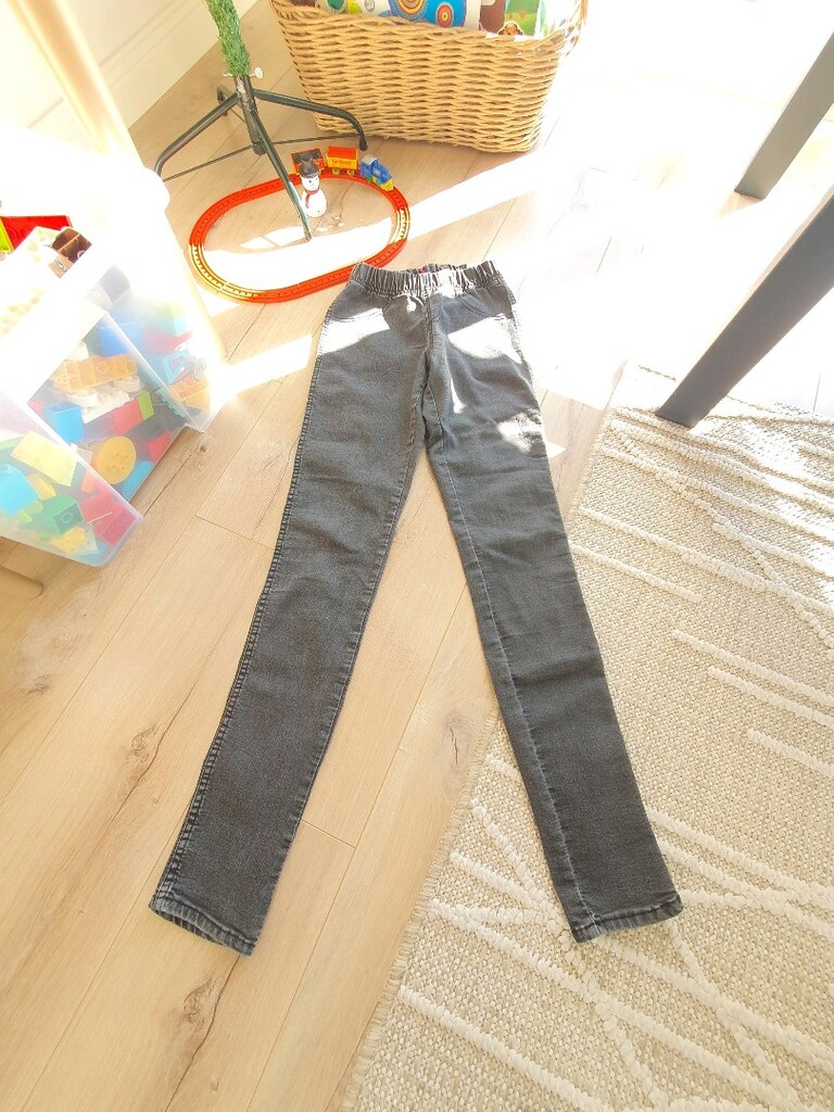 HM H&M Kadın Elastik Bel Denim kot tayt skinny Pantolon - 7