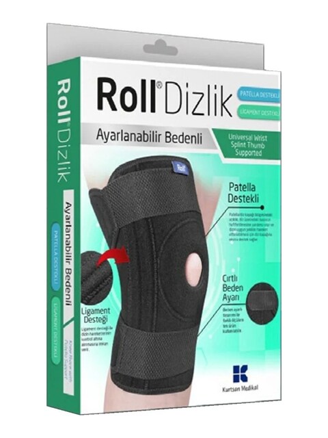Roll Dizlik Ayarlanabilir Bedenli Patella ve Ligament Desteğili