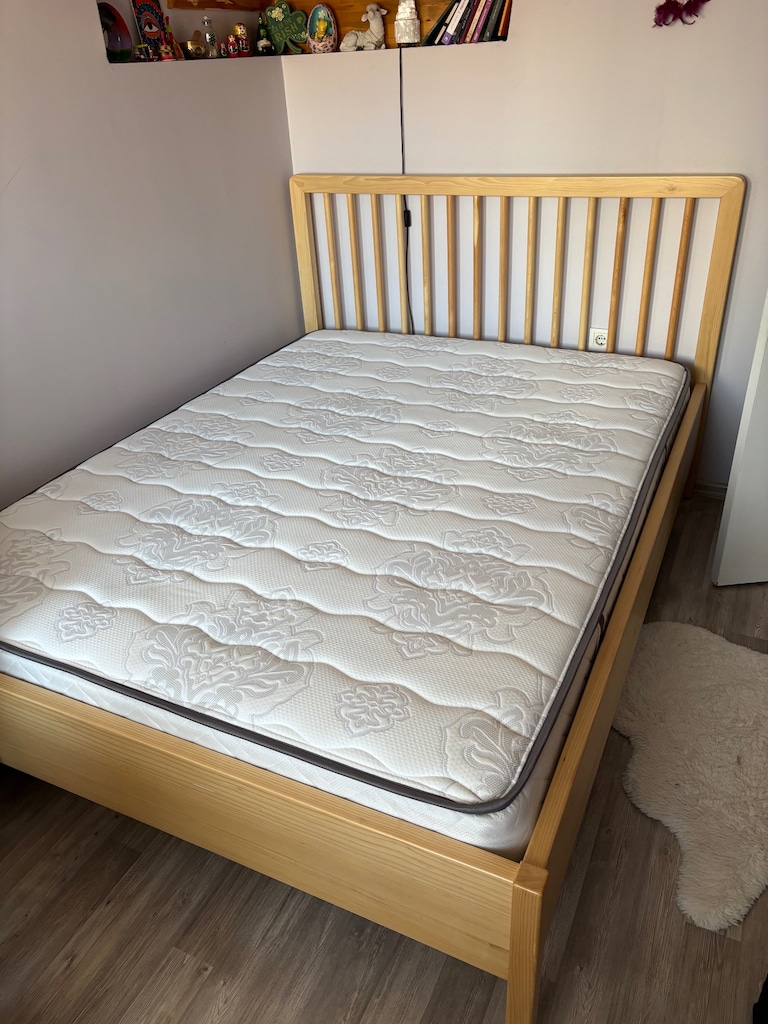 Ikea model el yapımı çift kişilik yatak - 3