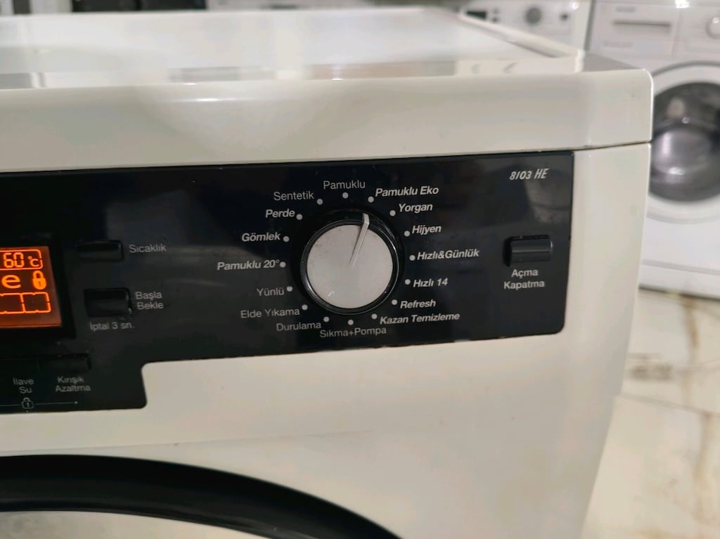 Arçelik 8 kg A+++ enerji 1000 devir çok temiz çamaşır makinesi - 7