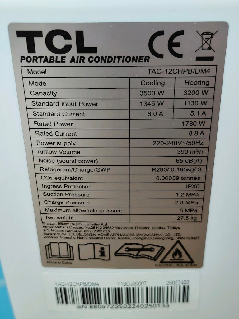 TCL Portatif Klima 12000 BTU Wifi - 5