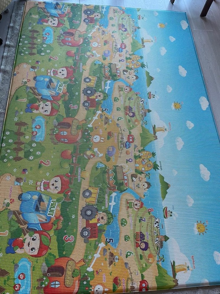 Unigo Çift Taraflı Katlanabilir Bebek & Çocuk Oyun Halısı 140X210 cm - 2