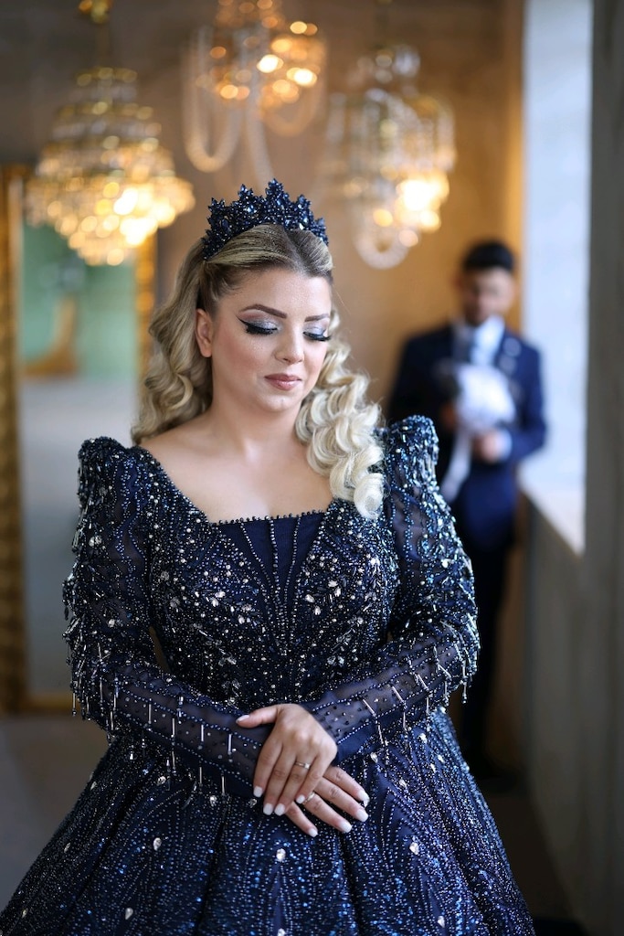 38 BEDEN NİŞANLİK LACİVERT OZEL TASARIM - 13
