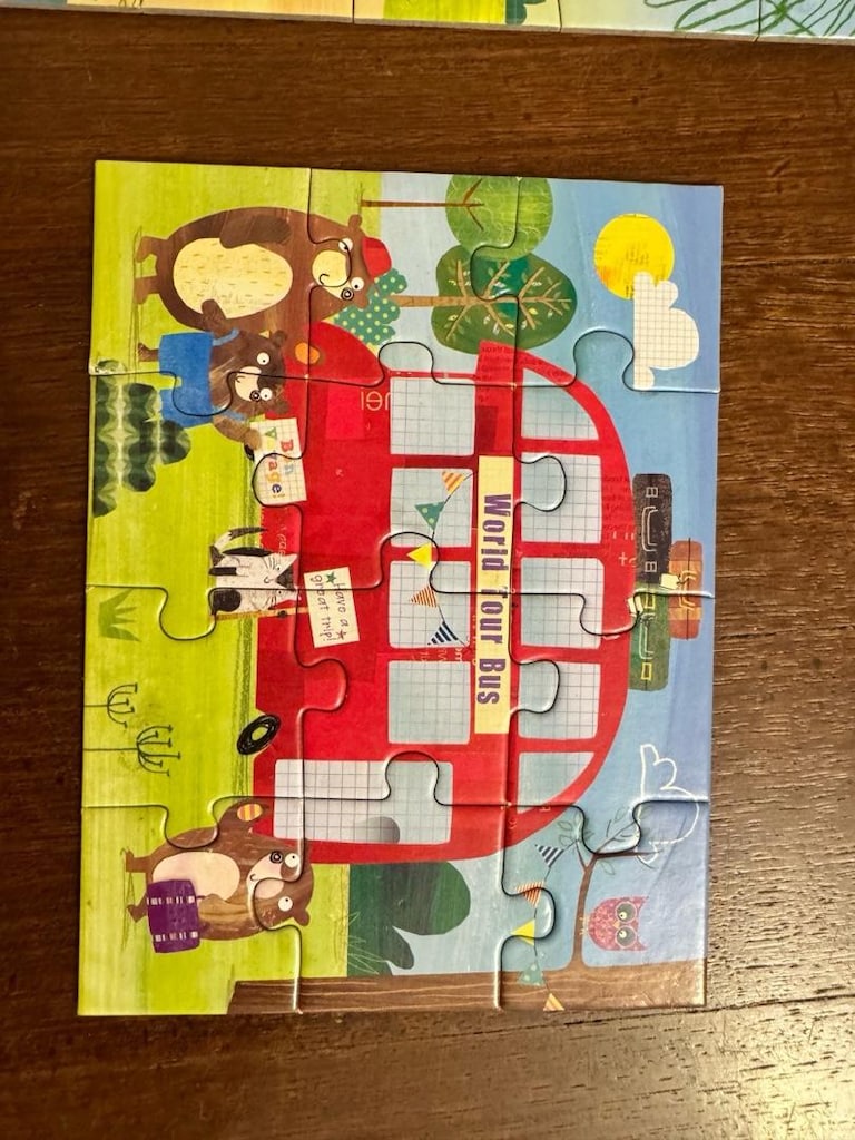 world tour bus- puzzle 10 adet - 4