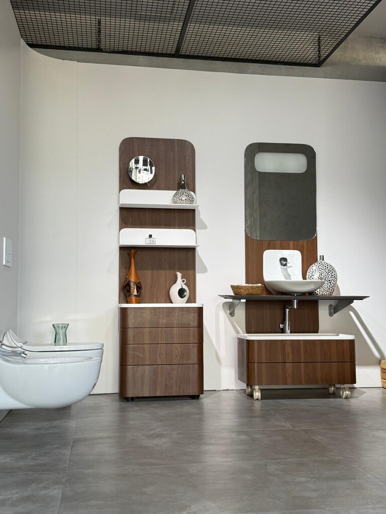 CREAVİT FOGLİA 110 CM BANYO DOLABI TAKIMI + DUVAR ÜNİTESİ - 2