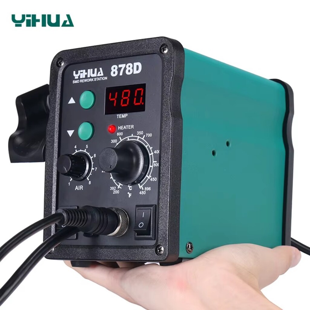 Yihua 878D Sıcak Hava Üflemeli Dijital Havya Lehim İstasyonu - 5