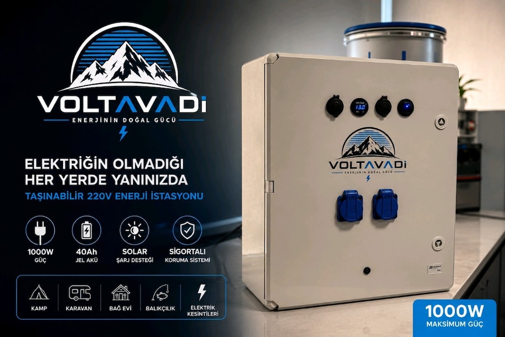 VOLTAVADİ NOMAD 1000 – Taşınabilir 220V Enerji İstasyonu
