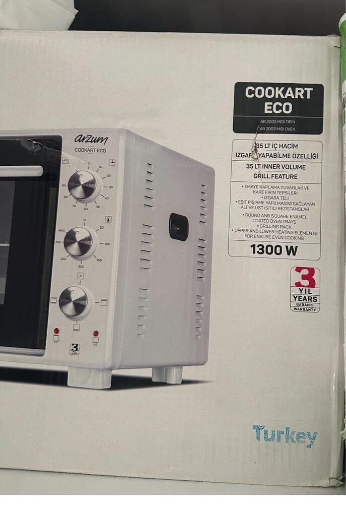Arzum Cookart Eko AR2003 Midi Fırın 35 lt. - 2
