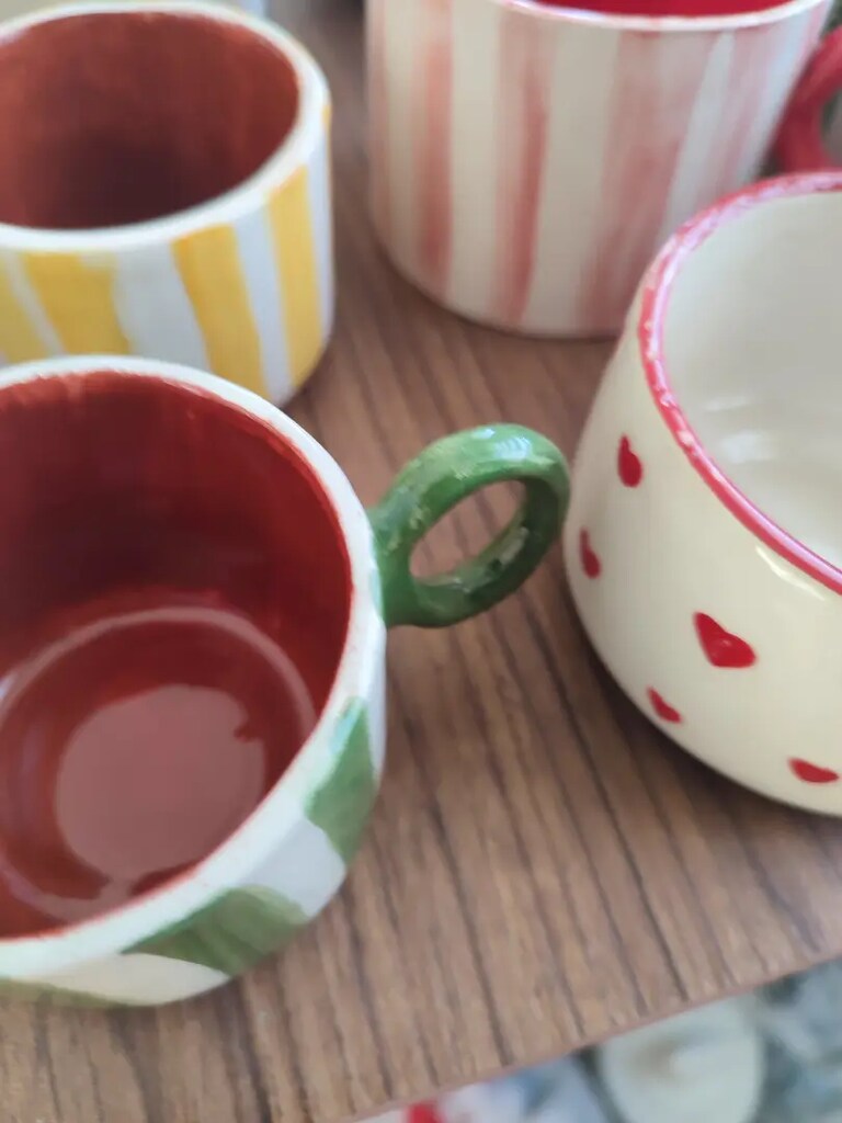 Sevgililer gününe özel seramik fincan el yapımı - 3