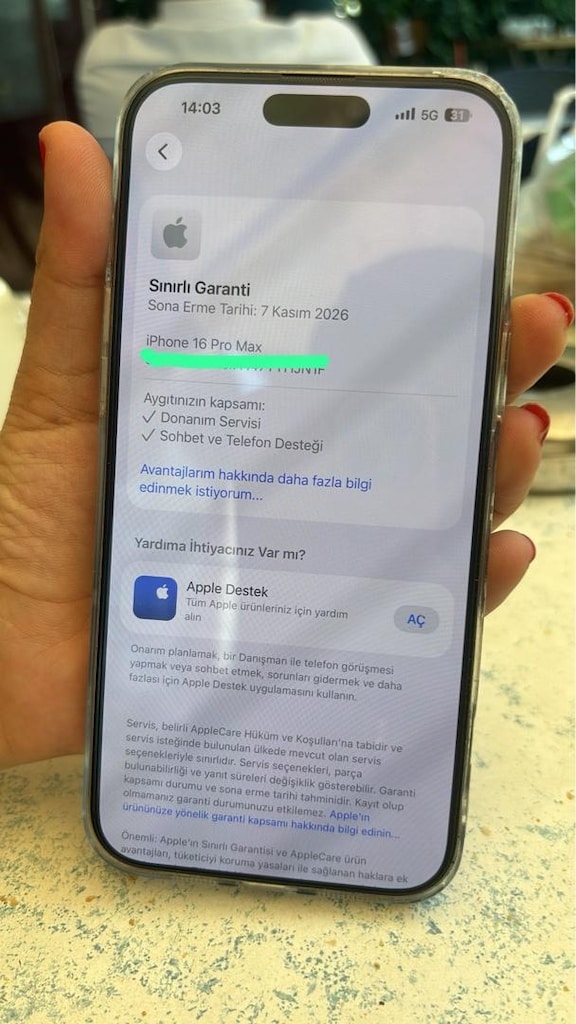 İPHONE 16 PRO MAX 256 GB YURT DIŞI FACE İD PASİF YILI KURTARIYOR
