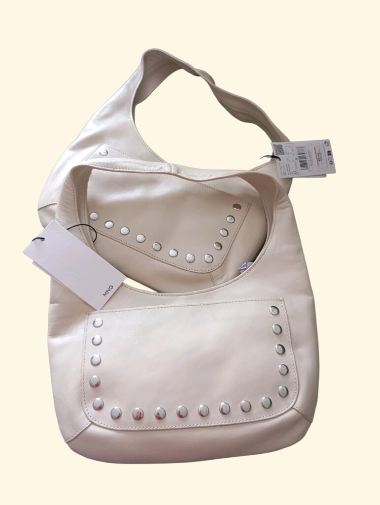 #Mango Gerçek Deri Zımbalı Çanta - 6