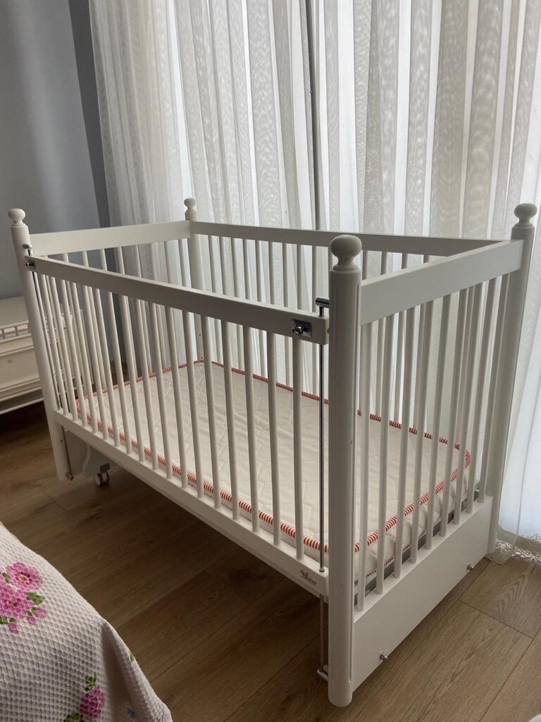 meltem mobilya beyaz beşik pudra beyaz - 4