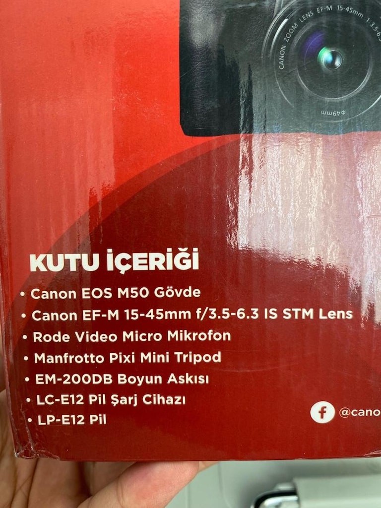 CANON EOS M50 BK M15-45 IS Vlogger Kit (Sıfırdan Farksız) - 2