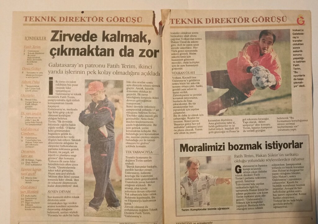 Galatasaray Geçmiş Tarihli Gazete Ekleri - 6