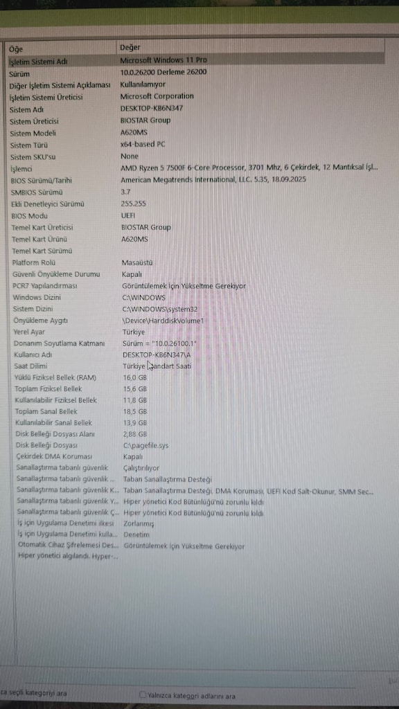 RYZEN 5 7500F & RTX5060 OYUNCU KASASI - GARANTİLİ - 6