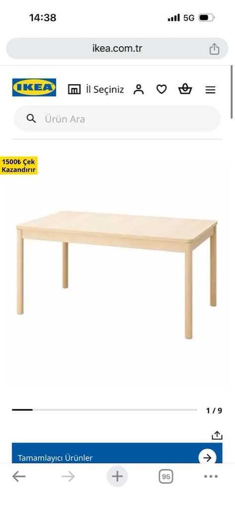 ikea yemek masa ve 4 sandalye - 5
