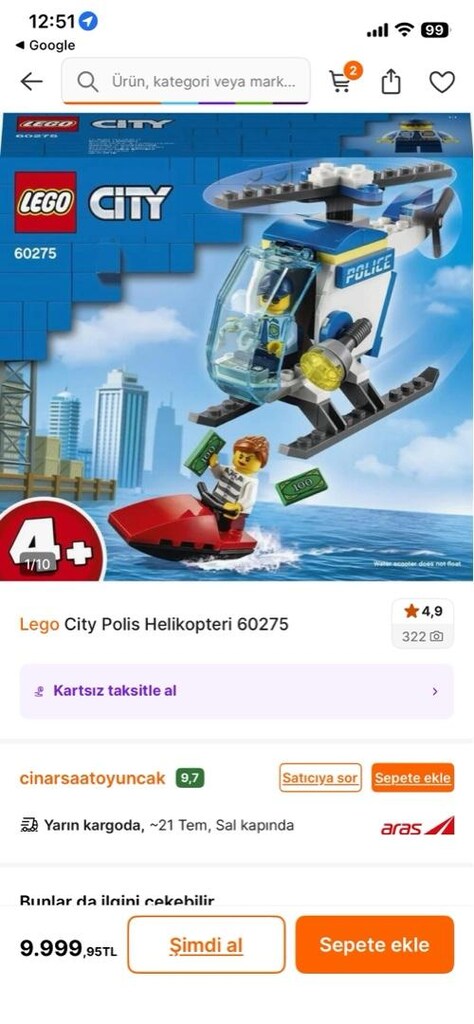 Lego city polis helikopteri - 4