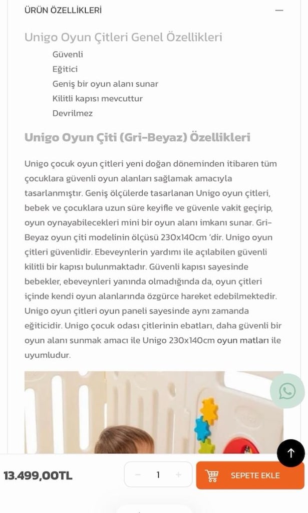 Çocuk Oyun Alanı Çiti- Unigo - 2