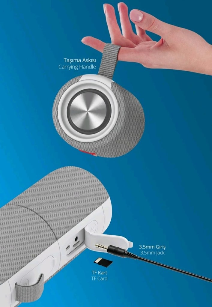 Piranha-7852 Taşınabilir Bluetooth Hoparlör - 3