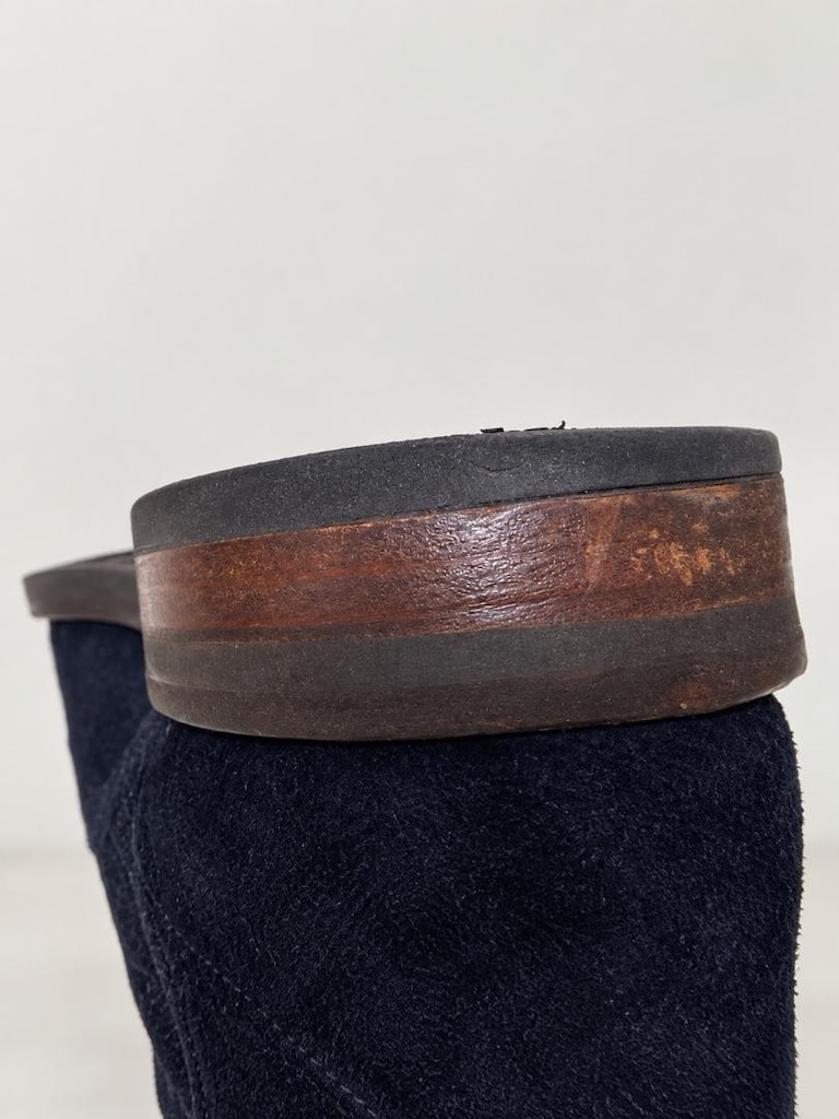Massimo Dutti Lacivert Süet Erkek Ayakkabı - 4