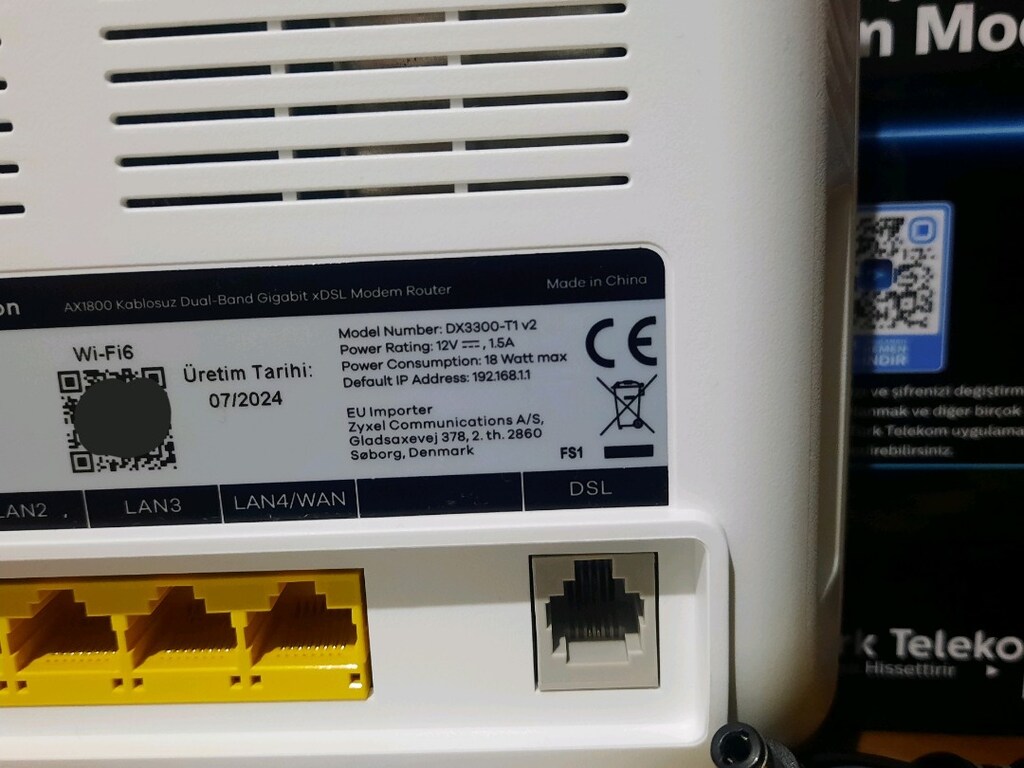 WİFİ 6 VDSL MODEM YENİ NESİL 5G VE 2.4G, ZYXEL, DFC0 - 6