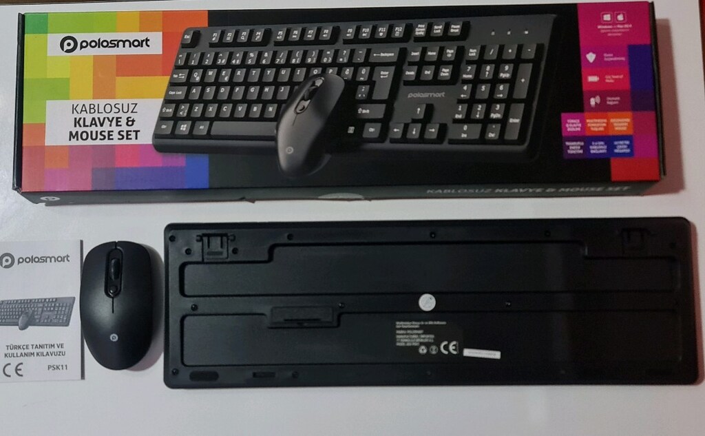 Polosmart PSK11 kablosuz klavye ve Mouse set. Sıfır kutusunda. - 6