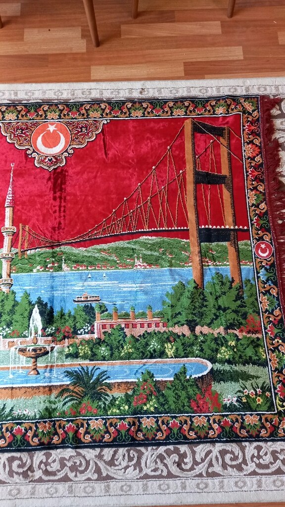 Camili ve boğaz manzaralı duvar halısı. - 6