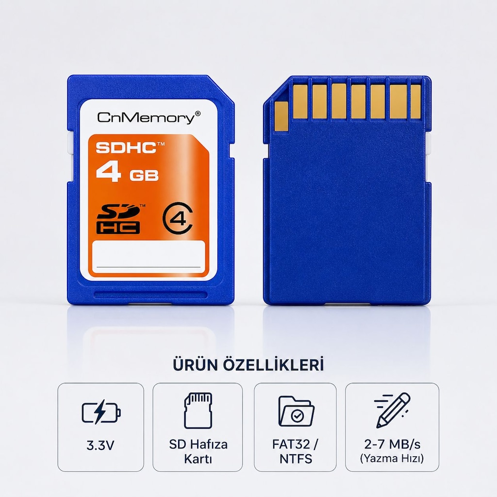 4 GB SDHC Class 4 Hafıza Kartı Secure Digital Flash Memory card - 3