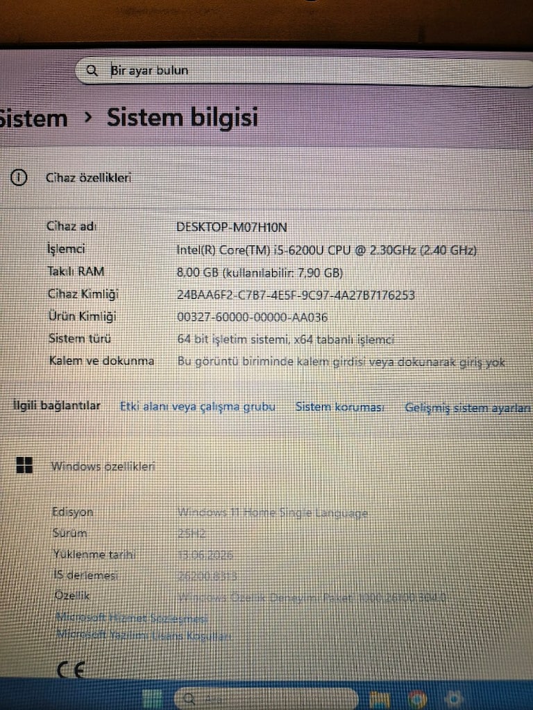 Laptop HP i5 İşlemcili 8GB Ram 512GB Ssd İnce ve Hafif Pili Sağlam - 6