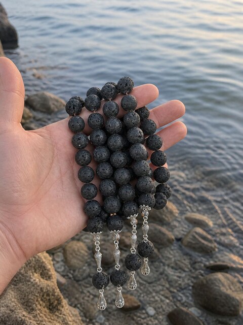 Doğal Lav Taşı Tesbih