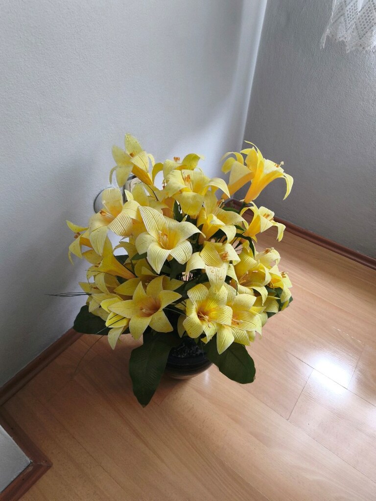 sarı yapay çicek - 3