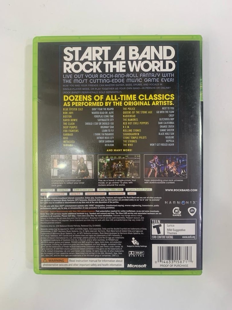 rockband xbox 360 orjinal oyun cd dvd 2. el - 2