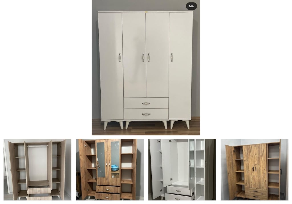 4 kapaklı elbise dolabı orjkrfyvsm - 2