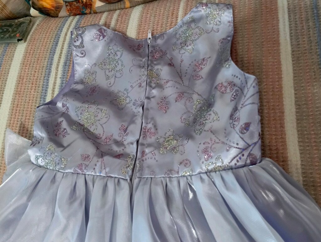Lila Parlak Desenli Kız Çocuk Abiye - 4