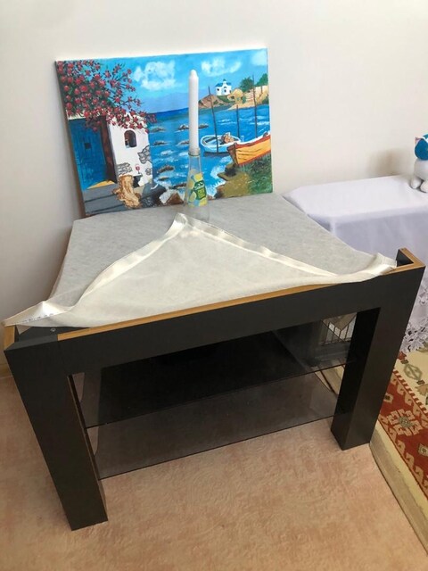 köşe cam televizyon ünite sehpası