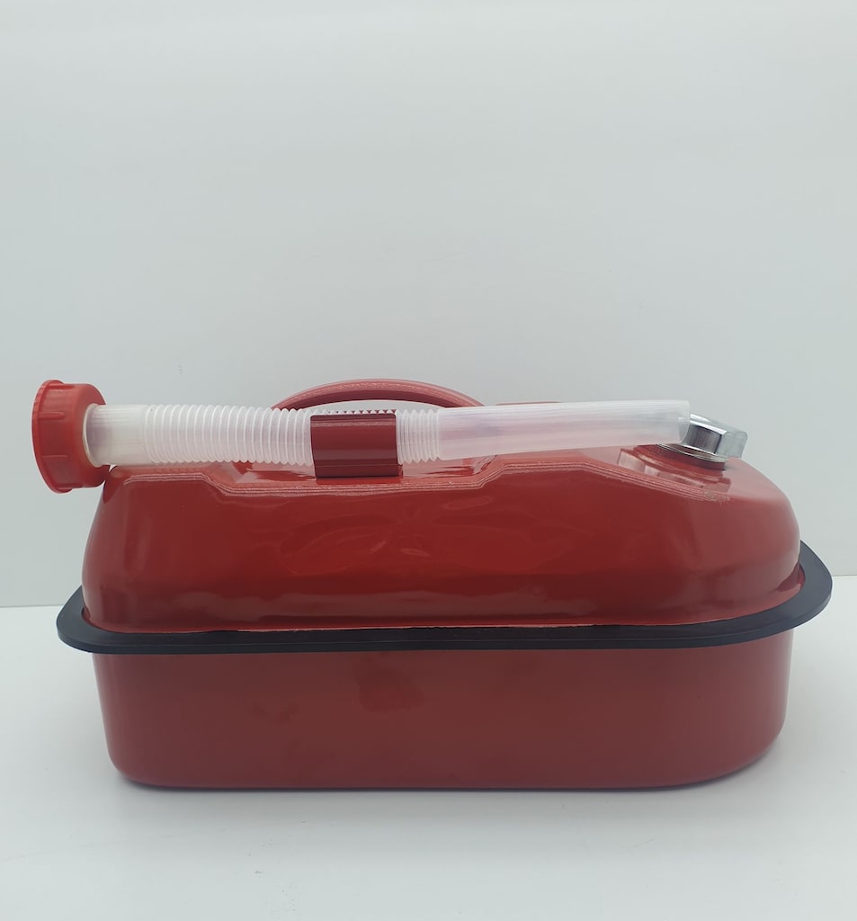 Steweld Yatay Kırmızı Metal Benzin Bidonu 10 Litre - 2