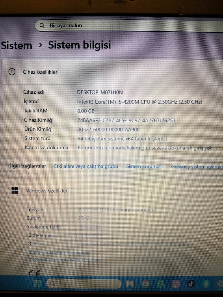 Laptop HP i5 İşlemci 8GB Ram SSD Windows 11 Pili Yeni - 5