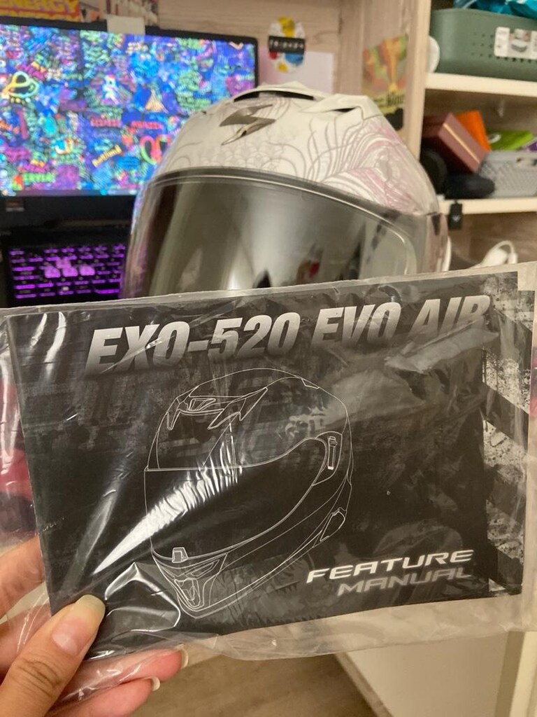 SCORPION EXO-520 EVO AIR PEMBE BEYAZ BAYAN KASK - 2