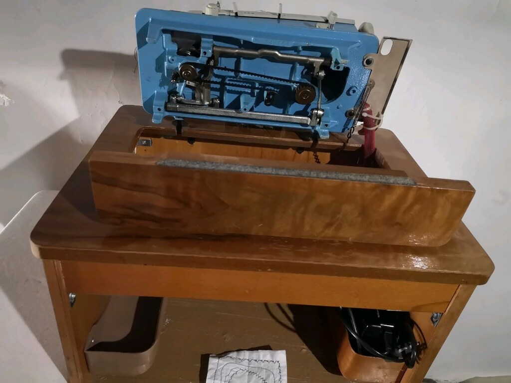 Fransız Singer Merritt Panoramic ev tipi dikiş makinesi Tam devir - 13