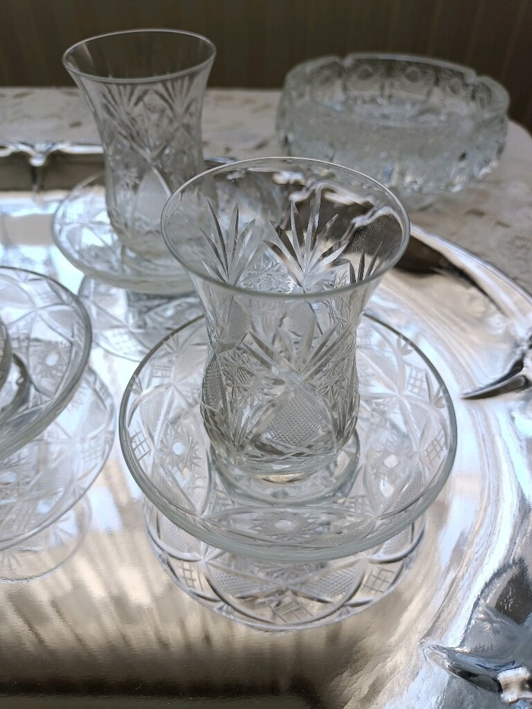 kristal çay bardağı - 4