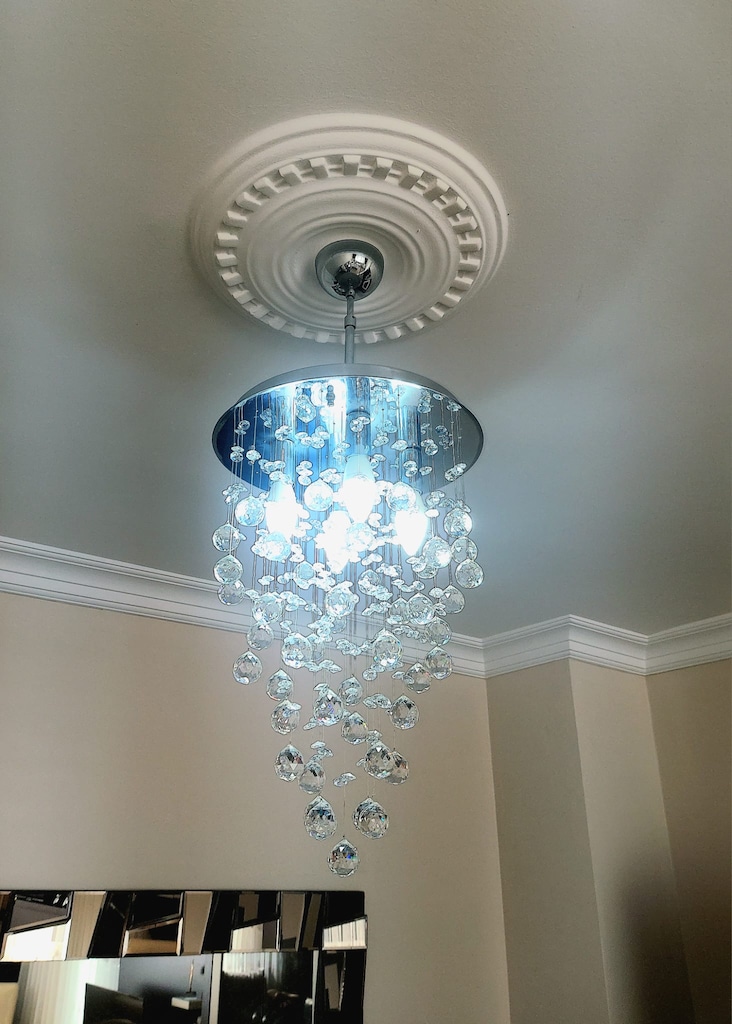 Kristal Taşlı Modern Avize - 6