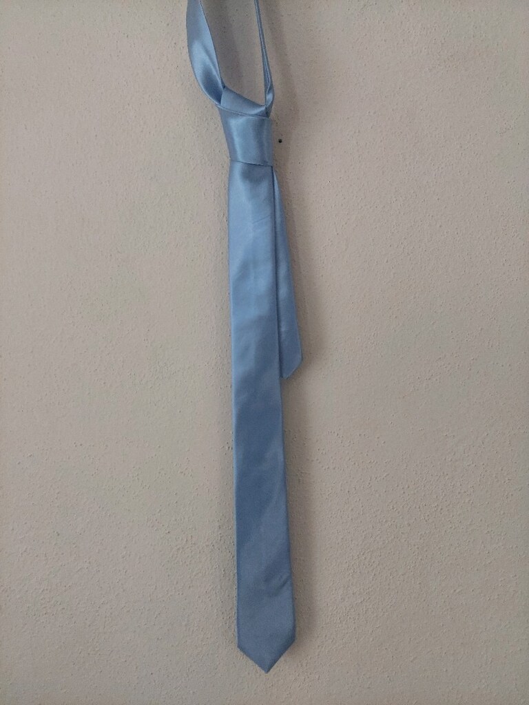 Model erkek gök mavi renk kravat - 7